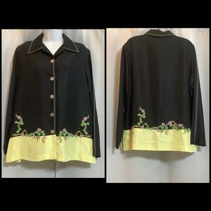 Spanner Top Women’s Size Large Button Down Silk